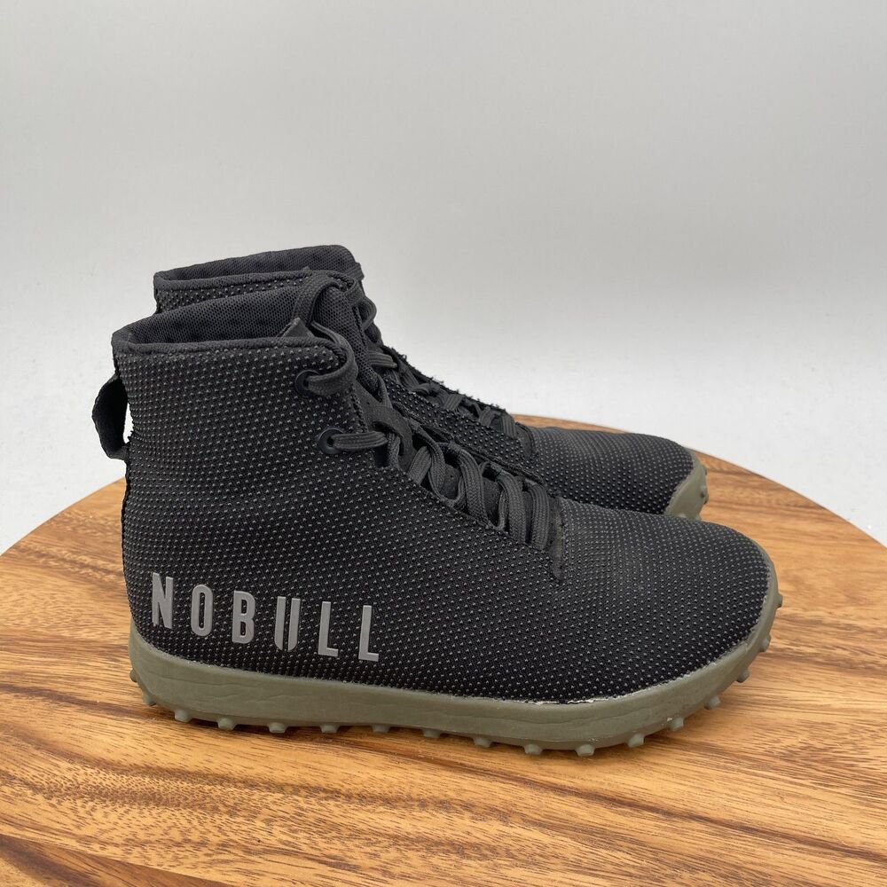 Nobull Turf High-Top Shoes Womens Size 7 Black Athletic Training Comfort Sneaker